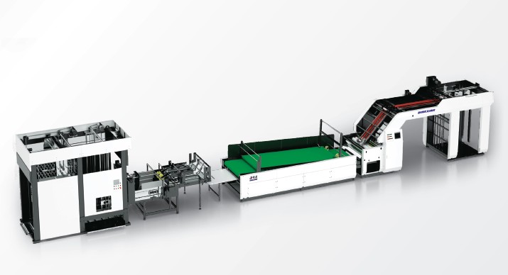 Inline Laminator with Stacker — Flute Laminator machine